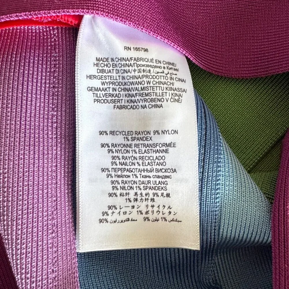 HERVE LEGER Rainbow Pride Bandage Dress Womens M NWT Bodycon Limited Edition NEW - Picture 9 of 13